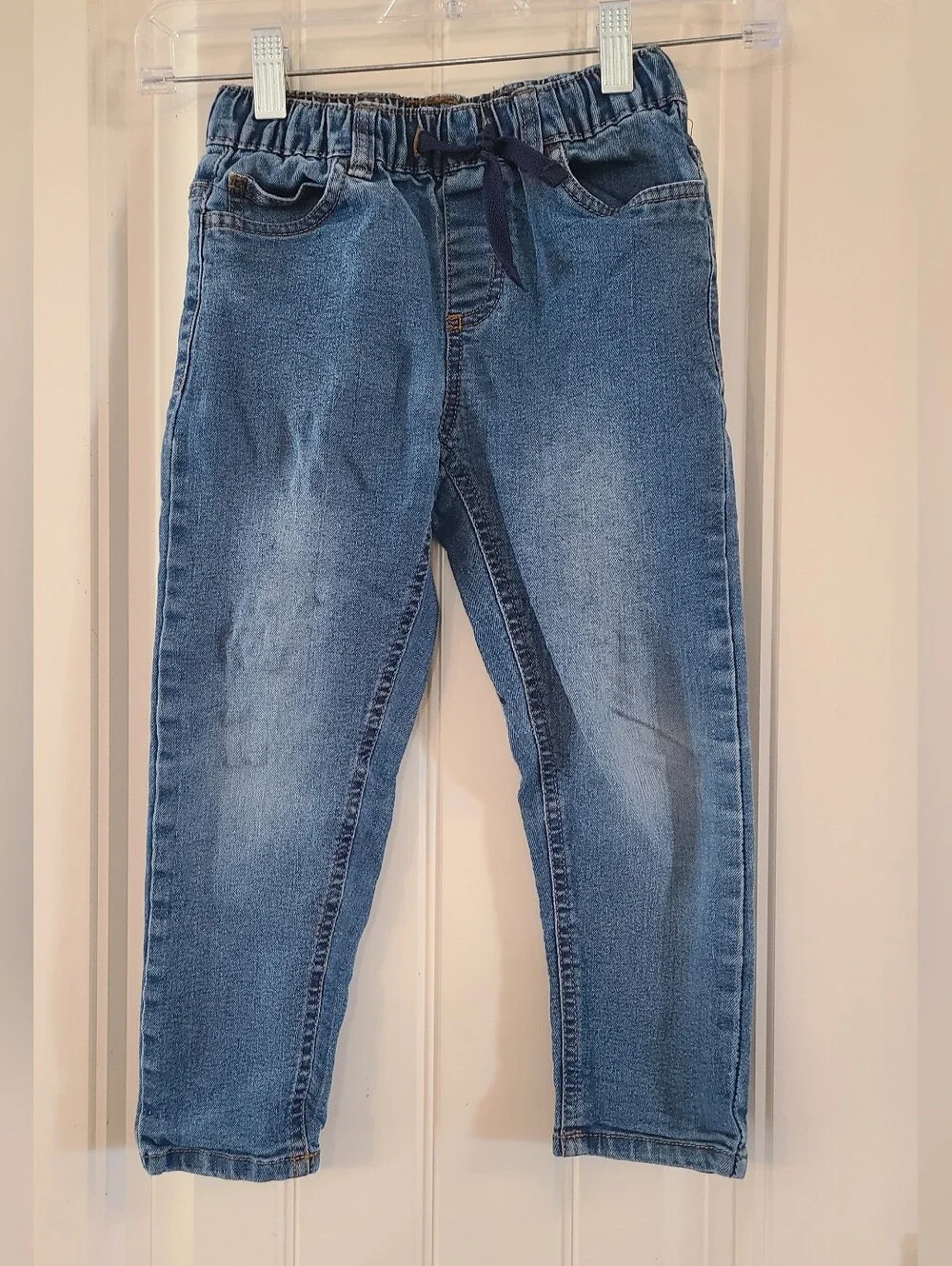 Kids Blue Denim Jeans with Elastic Waist Size 4